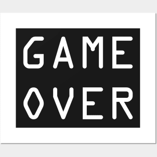 Game Over (White Text) Posters and Art